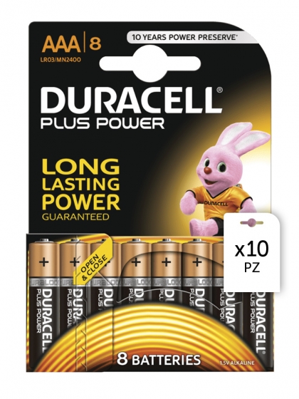 Duracell, Batterie Duracell Plus Power AAA 8x10pz