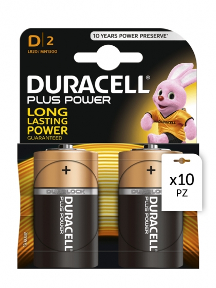Duracell, Batterie Duracell Plus Power D 2x10pz
