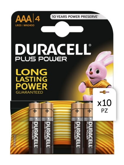 Duracell, Batterie Duracell Plus Power AAA 4x10pz